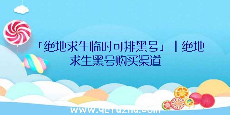 「绝地求生临时可排黑号」|绝地求生黑号购买渠道